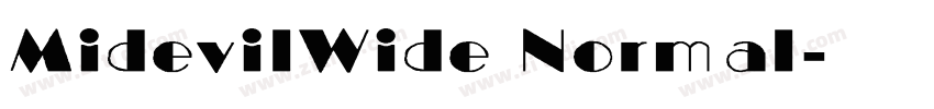 MidevilWide Normal字体转换